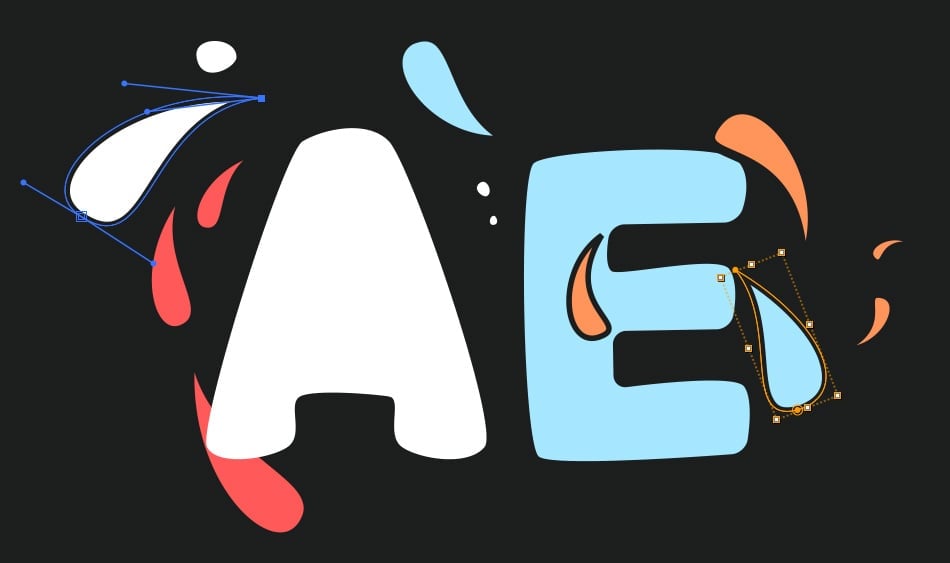 Flying Tears - Create flying drops with simple 2D vector animation