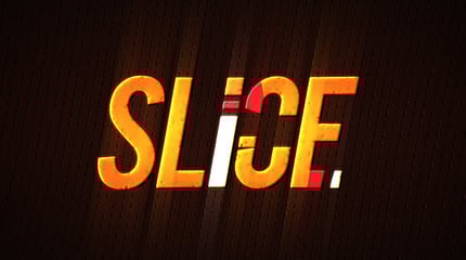 Textual Slice - Stylish animation of cut letters