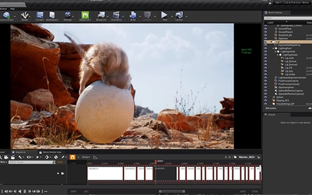 Interface de Unreal Engine