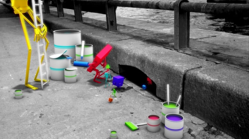 Reulf Short Movie : Des petites créatures colorisent Paris