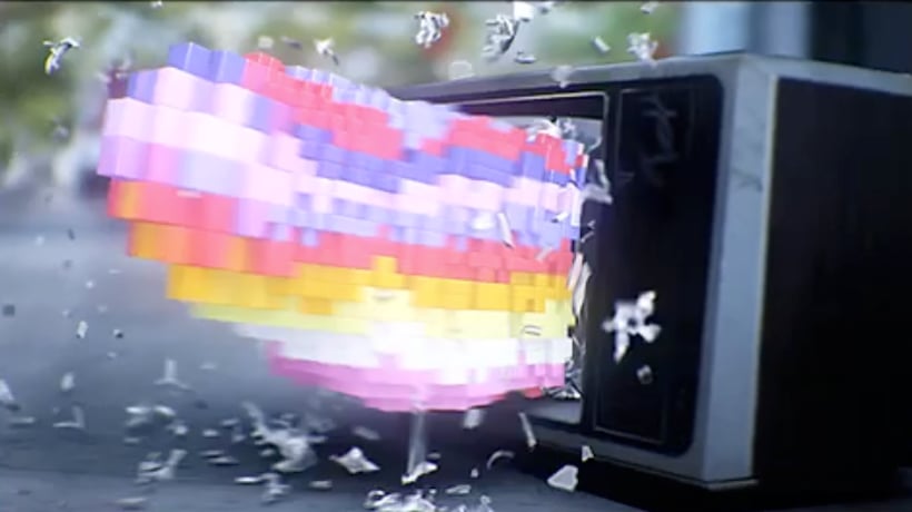Pixels, un superbe court mélangeant 3D 8bits et prises réelles de NYC